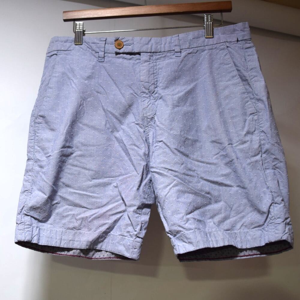 Ted Baker London Men’s Size 32 Blue Textured Dot Chino Shorts